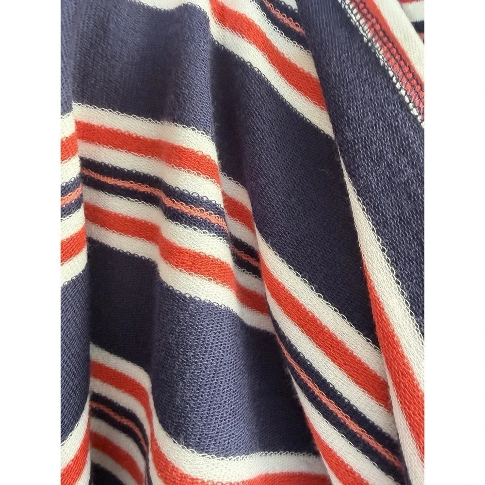 NWT La Blanca Sailor Stripe Lace-Up Cover-Up Knit Tunic/Dress L55213 Size M